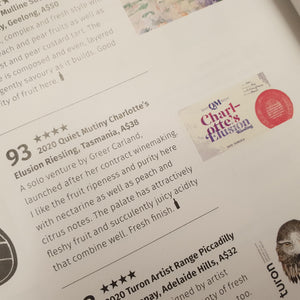 Review: Quiet Mutiny Charlotte's Elusion Riesling 2020 in Gourmet Traveller Wine